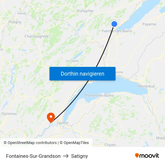 Fontaines-Sur-Grandson to Satigny map