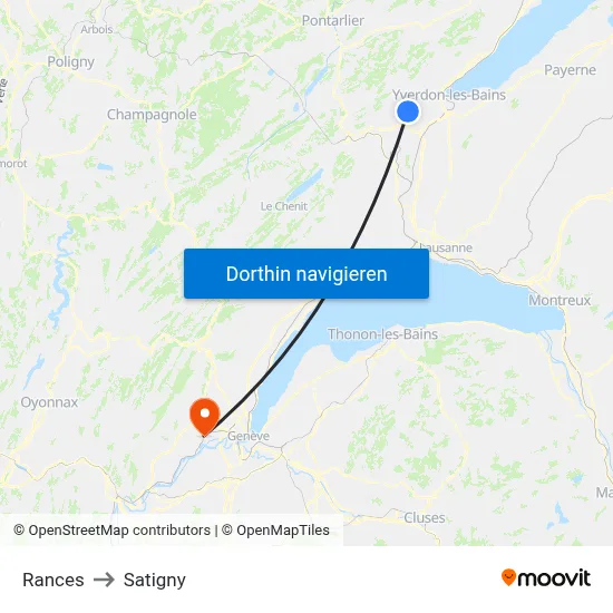 Rances to Satigny map