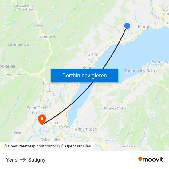 Yens to Satigny map