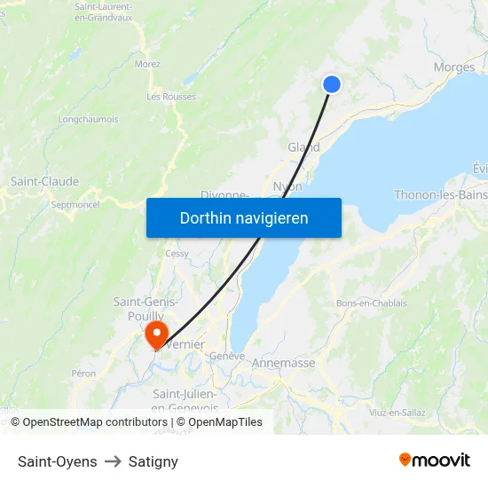 Saint-Oyens to Satigny map