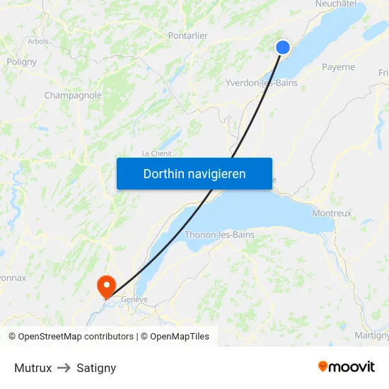 Mutrux to Satigny map