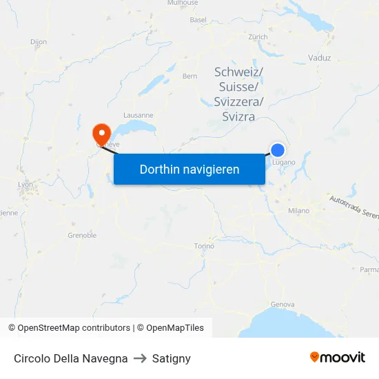 Circolo Della Navegna to Satigny map