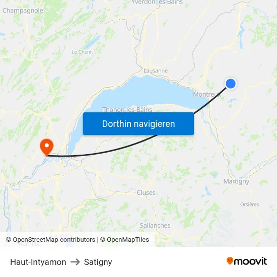 Haut-Intyamon to Satigny map