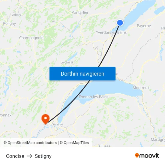 Concise to Satigny map