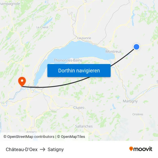 Château-D'Oex to Satigny map