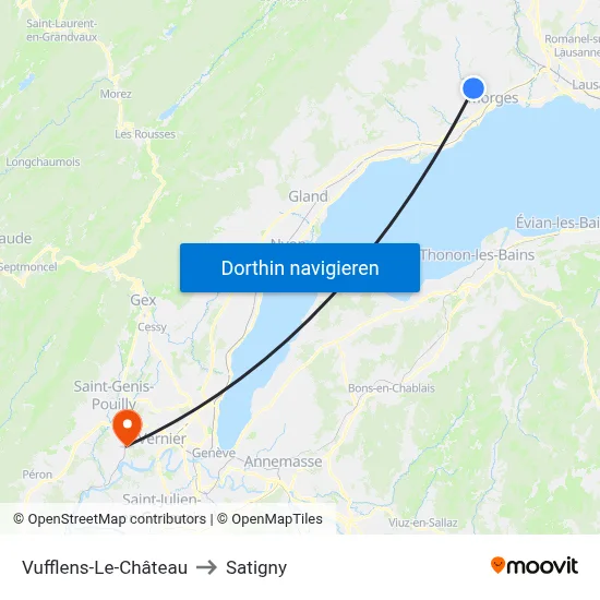 Vufflens-Le-Château to Satigny map