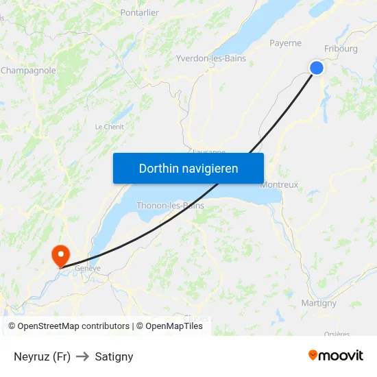 Neyruz (Fr) to Satigny map