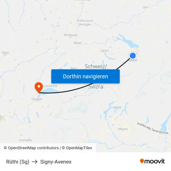 Rüthi (Sg) to Signy-Avenex map