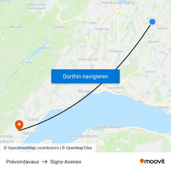 Prévondavaux to Signy-Avenex map