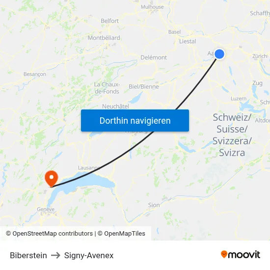 Biberstein to Signy-Avenex map