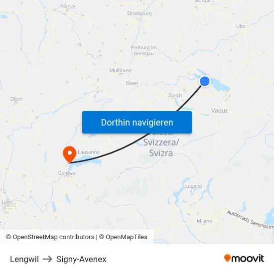 Lengwil to Signy-Avenex map
