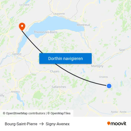 Bourg-Saint-Pierre to Signy-Avenex map