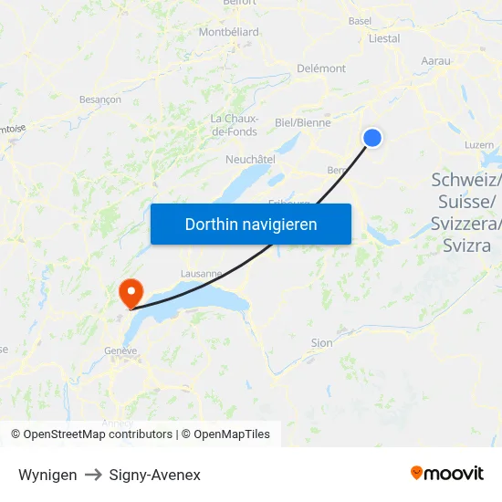 Wynigen to Signy-Avenex map