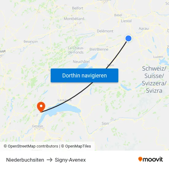 Niederbuchsiten to Signy-Avenex map