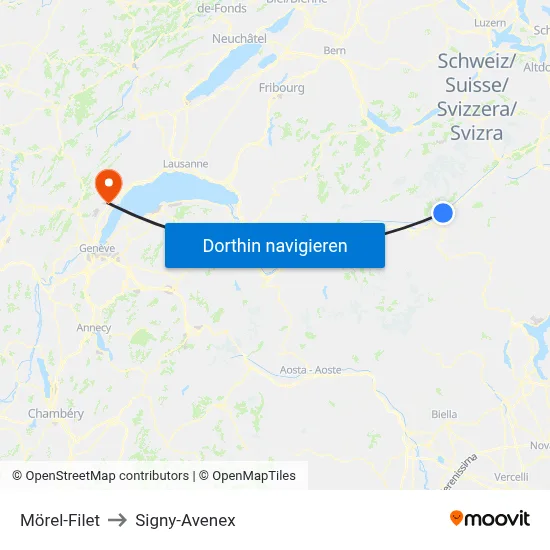 Mörel-Filet to Signy-Avenex map
