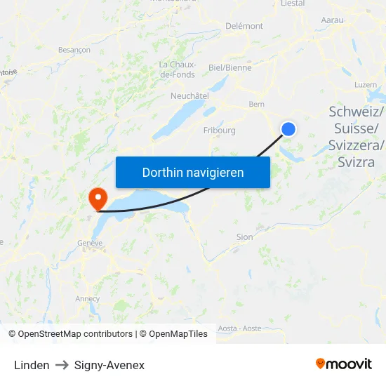 Linden to Signy-Avenex map