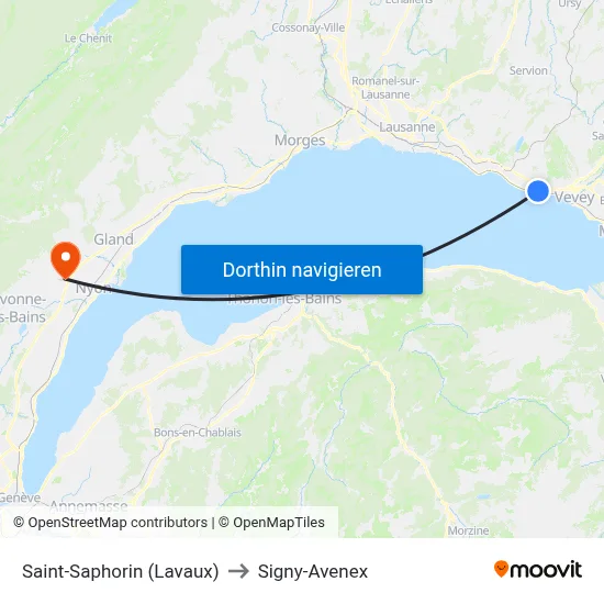 Saint-Saphorin (Lavaux) to Signy-Avenex map