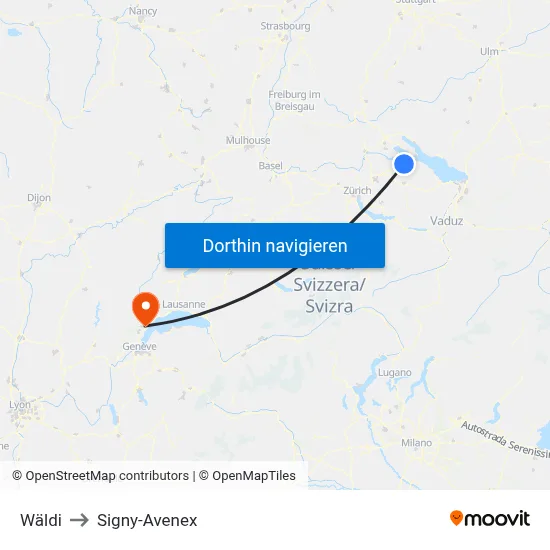 Wäldi to Signy-Avenex map