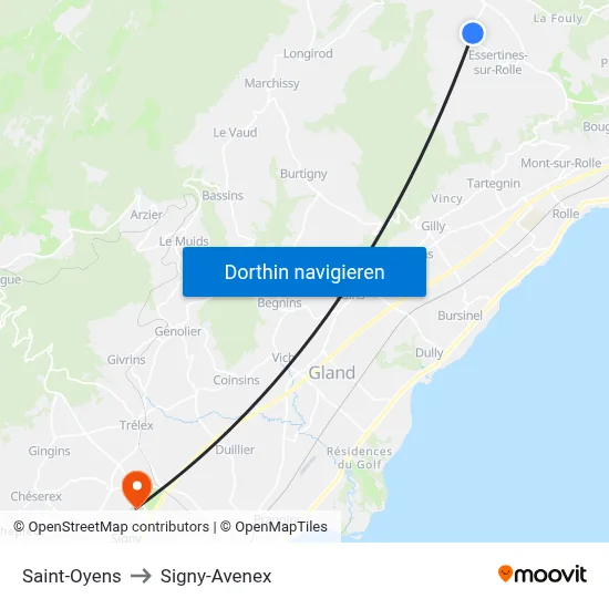 Saint-Oyens to Signy-Avenex map