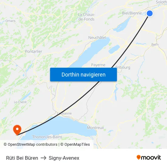 Rüti Bei Büren to Signy-Avenex map