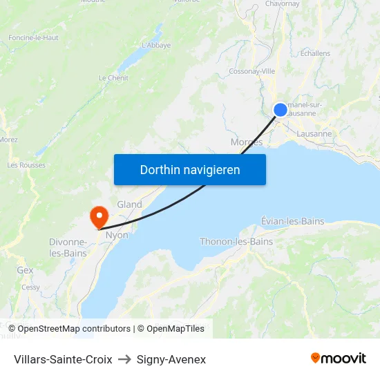 Villars-Sainte-Croix to Signy-Avenex map