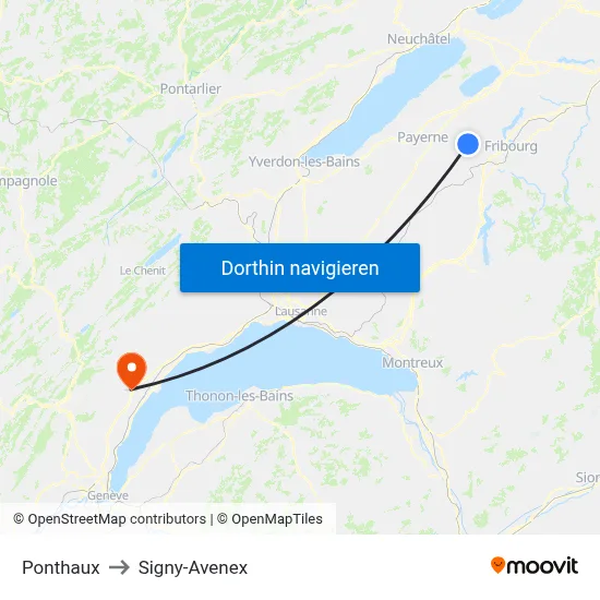 Ponthaux to Signy-Avenex map