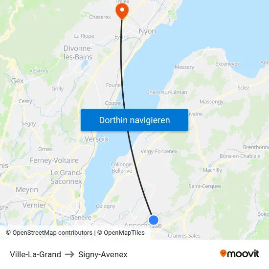 Ville-La-Grand to Signy-Avenex map