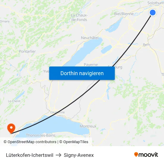 Lüterkofen-Ichertswil to Signy-Avenex map