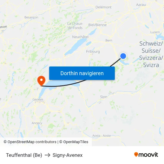 Teuffenthal (Be) to Signy-Avenex map