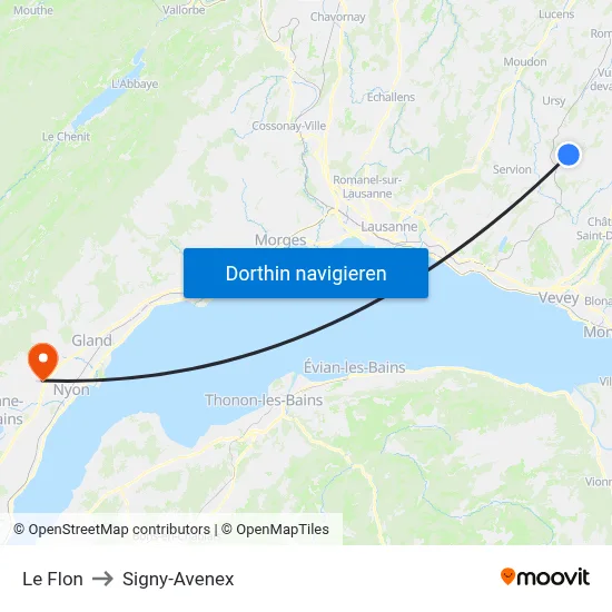 Le Flon to Signy-Avenex map