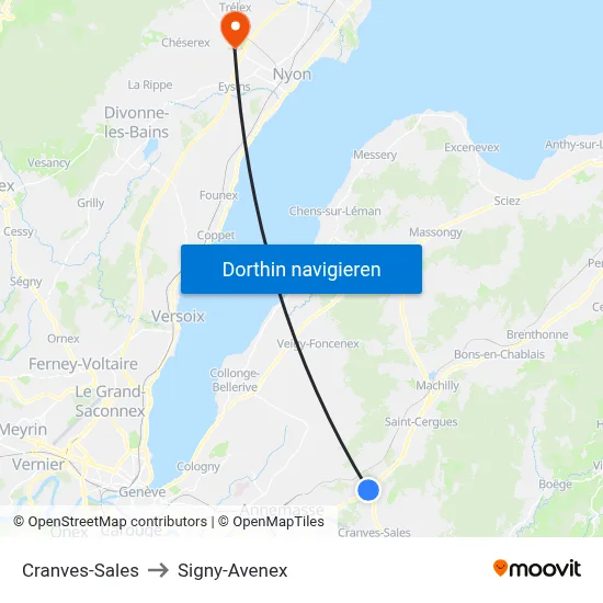 Cranves-Sales to Signy-Avenex map