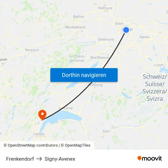 Frenkendorf to Signy-Avenex map