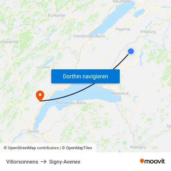 Villorsonnens to Signy-Avenex map