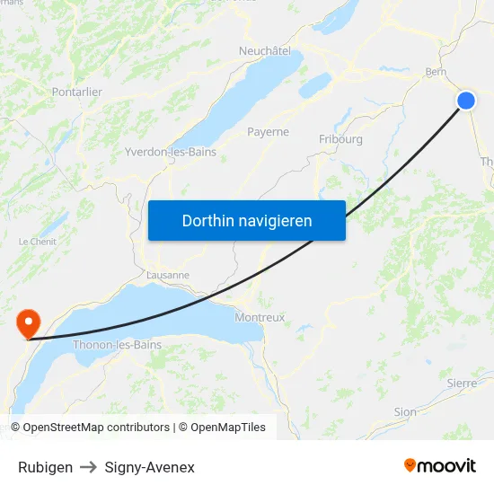 Rubigen to Signy-Avenex map
