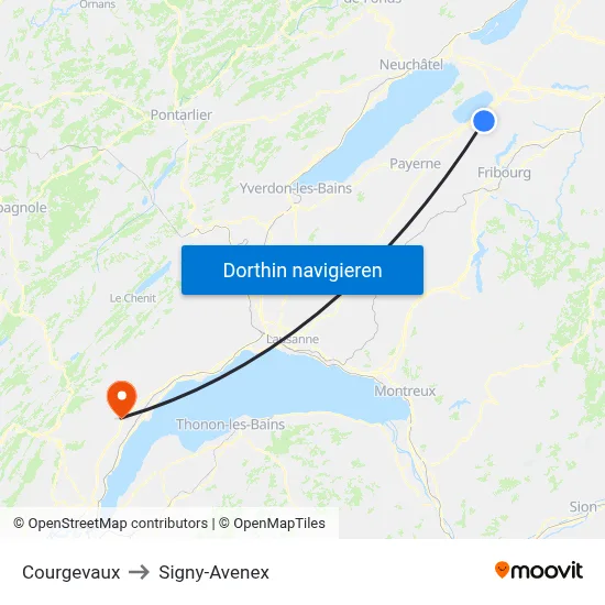 Courgevaux to Signy-Avenex map