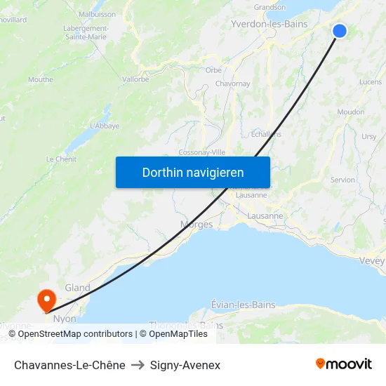 Chavannes-Le-Chêne to Signy-Avenex map