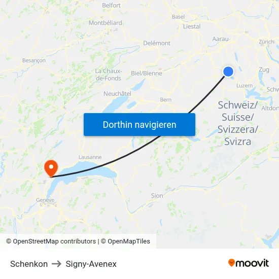 Schenkon to Signy-Avenex map