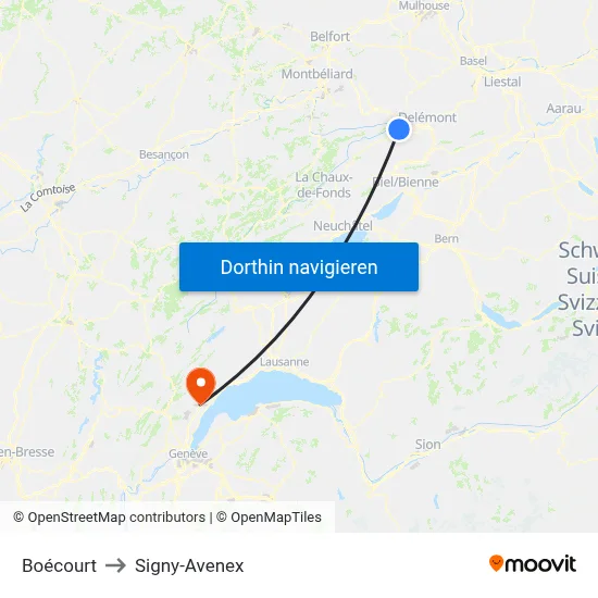 Boécourt to Signy-Avenex map