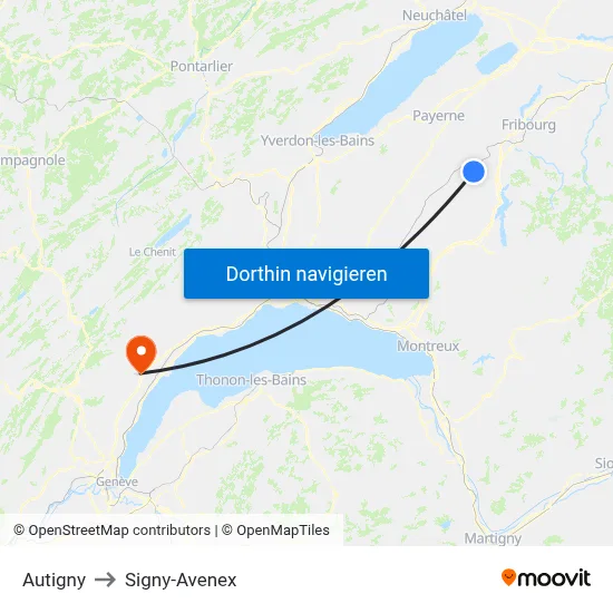 Autigny to Signy-Avenex map