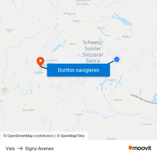 Vals to Signy-Avenex map