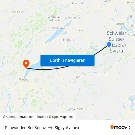 Schwanden Bei Brienz to Signy-Avenex map