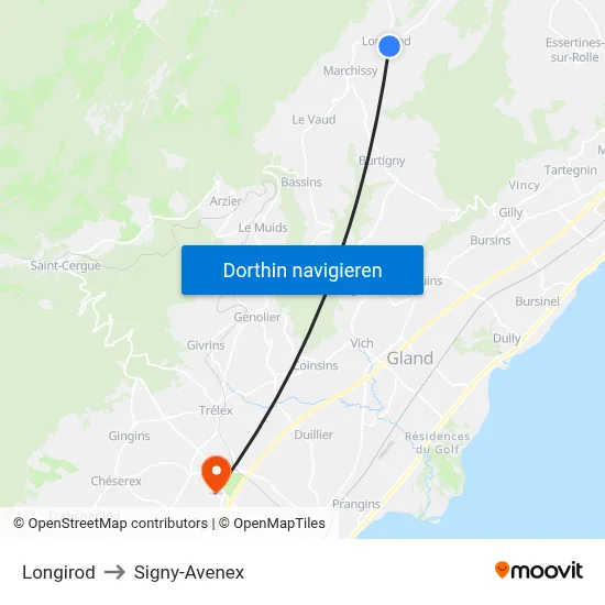 Longirod to Signy-Avenex map