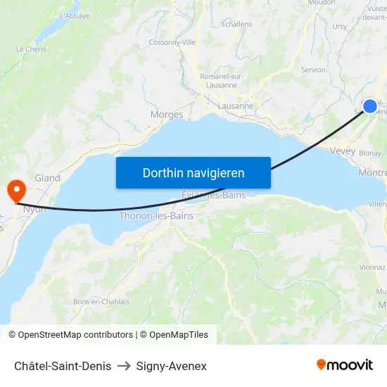 Châtel-Saint-Denis to Signy-Avenex map