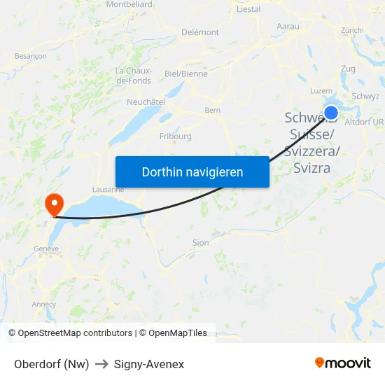 Oberdorf (Nw) to Signy-Avenex map