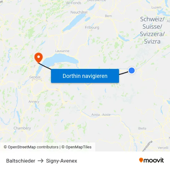 Baltschieder to Signy-Avenex map