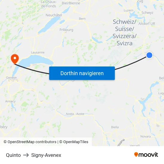 Quinto to Signy-Avenex map