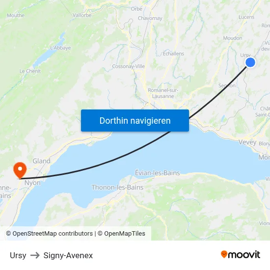Ursy to Signy-Avenex map