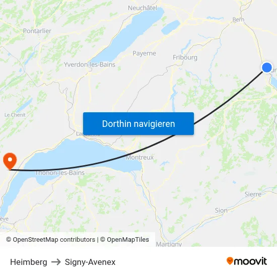 Heimberg to Signy-Avenex map