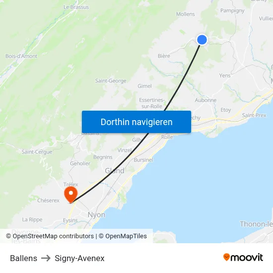 Ballens to Signy-Avenex map