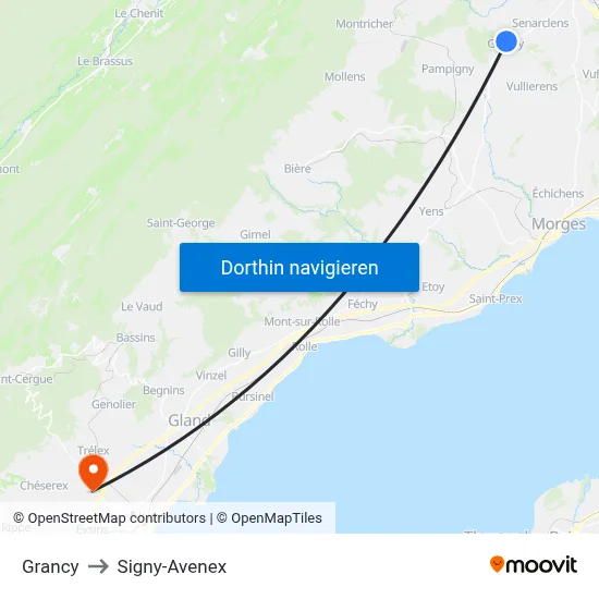 Grancy to Signy-Avenex map